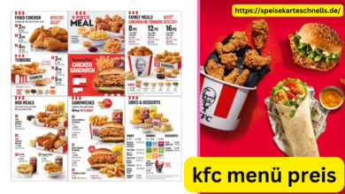 kfc menü preis